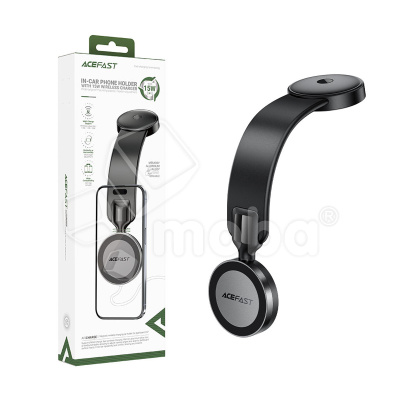 Автомобильный держатель Acefast D37 (с беспроводной зарядкой 15W, магнитный, на приборную панель) Черный