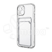 Чехол-накладка для iPhone 13 (с защитой камеры, карманом для карт, прозрачный)