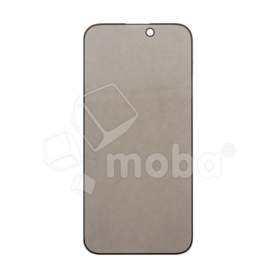 Защитное стекло "Антишпион" для iPhone 16 Pro/17 Черный (Закалённое, полное покрытие)