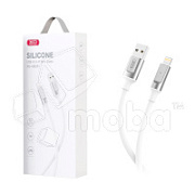 Кабель USB - Lightning XO NB251 (6A, силикон) Белый
