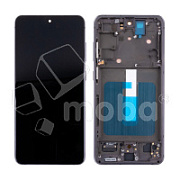 Дисплей для Samsung Galaxy S21 FE (G990B) модуль с рамкой Серый - (OLED) (Full Size)