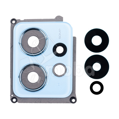 Стекло камеры для Xiaomi Redmi Note 12 4G (23021RAA2Y) в сборе с рамкой Голубой