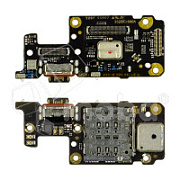 Шлейф для Xiaomi Redmi Note 11 Pro+ 5G (21091116UG) плата системный разъем/разъем SIM/микрофон - Премиум