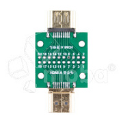 Разъем HDMI (штекер-гнездо) на плате (20 pin, 2,54 мм)