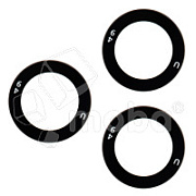 Стекло камеры для Samsung Galaxy S21/S21+ (G991B/G996B) (комплект 3 шт.) Черный