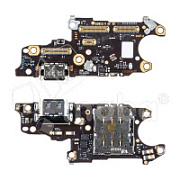 Шлейф для Huawei Nova 13 (BLK-AL80) плата на системный разъем/разъем SIM/микрофон - Премиум