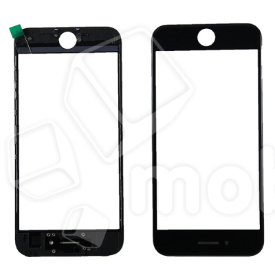 Стекло для переклейки iPhone 7 с OCA пленкой + рамка Черный - OR (Mitsubishi)