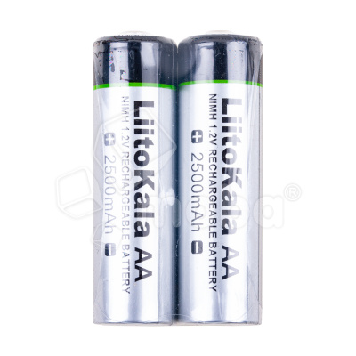 Аккумуляторные батарейки "AA" LiitoKala Ni–MH 1.2V 2500 mAh (2 шт. в блистере)