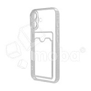 Чехол-накладка для iPhone 17 (с защитой камеры, карманом для карт, прозрачный)