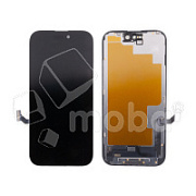 Дисплей для iPhone 15 (A3090) в сборе с тачскрином Черный - (Hard OLED, Full HD) (площадка под IC)