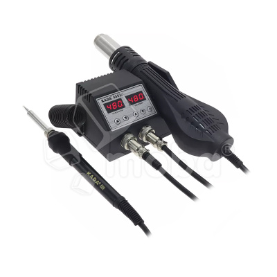 Паяльная станция KADA 8892D (фен+паяльник) (480W, 1 канал, ручка 900M + 1 жало + 3 сопла)