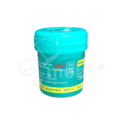 Паста паяльная Aixun AX-SP158M (50 г, низкотемпературная 158°C, бессвинцовая)