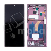 Дисплей для Samsung Galaxy S22 Ultra (S908B/S9080) модуль с рамкой Бордовый - (OLED)