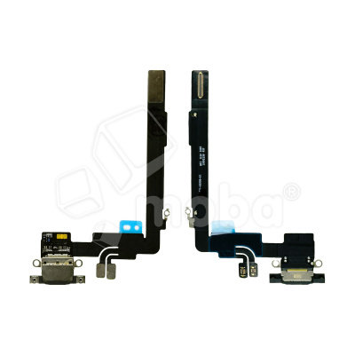 Шлейф для iPhone 16 Pro Max (A3296) на системный разъем/микрофон Черный - Премиум